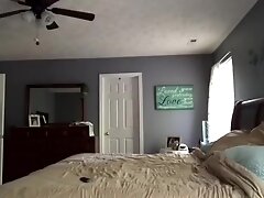 Light skin black guy fucks white girl in parents room